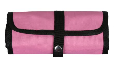 36-Gaten Effen Kleur School Etui Met Gesp Hoge Capaciteit Kawaii Potlood Pouch Retro Koreaanse Briefpapier Kantoorbenodigdheden roze