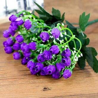 36 Heads Pioenen Roze Zijde Pioen Kunstbloemen Boeket Goedkope Nep Bloemen Voor Thuis Hotel Bruiloft Decoratie Indoor Diy paars rood