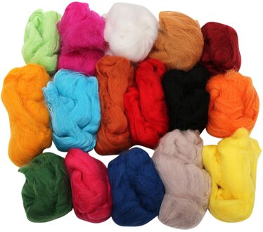 36 Kleuren Wol Roving Fibre Wol Garen Roving Voor Naaldvilten Hand Spinning Diy