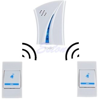 36 muziek Melodie Tune Draadloze Deurbel Chime Ontvanger + 2 Afstandsbediening Knop M05