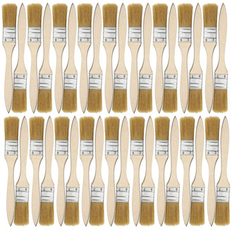 36 Pack of 1 Inch (24mm) Paint Brushes and Chip Paint Brushes for Paint Stains Varnishes Glues and Gesso