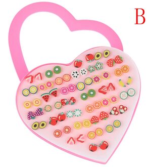 36 Paren/set Cartoon Polymeer Klei Stud Oorbellen Set Handgemaakte Vruchten Oorbellen Voor Vrouwen Meisjes Kinderen Grooming Kits 2