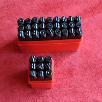 36 Pcs 2Mm Letters Aantal Stalen Afdichting Alfanumerieke Aantal Lederen Stamper Brief Aantal Punch Lederen Carving Brief Punch Carbon zoals getoond 5