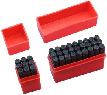 36 Pcs 2Mm Letters Aantal Stalen Afdichting Alfanumerieke Aantal Lederen Stamper Brief Aantal Punch Lederen Carving Brief Punch Carbon zoals getoond