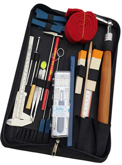 36 Pieces Piano Tuning Tuner Tool Tuner Kit DIY Set Wrench Hammer Fork Mute Ruler Set for Piano Keyboard Instrument