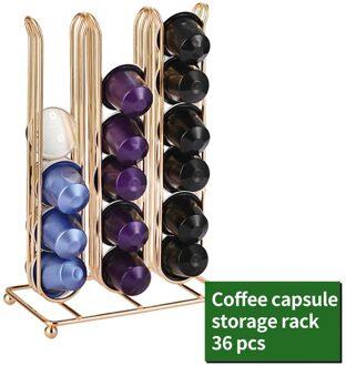 36 Stuks Capaciteit Koffie Capsule Houder Huishouden Golden Iron Holle Koffie Capsule Beugel Voor Koffie Winkel Koffie Bar