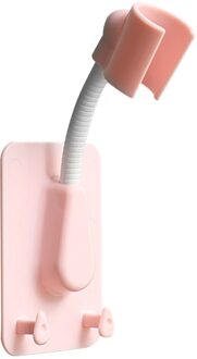 360 ° Douchekop Houder Verstelbare Zelfklevende Douchekop Bracket Wall Mount Met 2 Haken Stand Spa Badkamer Universele abs 1Pc 04