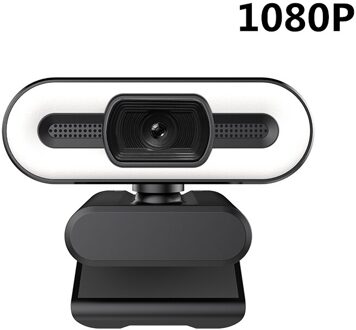 360 ° Draaibaar 1080P Hd Webcam Met Licht Invullen Laptop Web Camera Autofocus Pc Computer Camera Met Microfoon voor Mac Windows