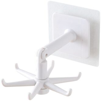 360 ° Draaibare Sterke Zelfklevende Deur Muur Hangers Haak Zuigkracht Zware Belasting Rack Cup Sucker Voor Thuis Keuken Badkamer muur Haak licht grijs