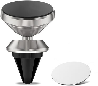 360 ° Rotable Magneet Auto Telefoon Houder Magnetische Houder Voor Telefoon In Auto Gps Universal Air Vent Beugel Telefoon Accessoires Zilver