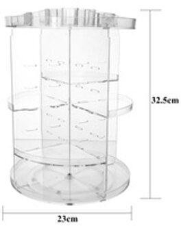 360 ° Roterende Verstelbare Cosmetische Opslag Display Houder Make Organizer Rack voor Crèmes Borstels Lipsticks PS Transparante 1pcs zwart