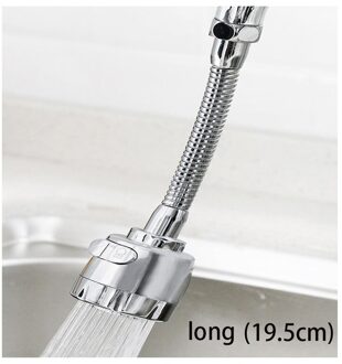 360 ° Swivel Keukenkraan Anti Splash Nozzle Filter Keuken Accessoires Huishoudelijke Water Economizer Waskolf Uitbreiding Connector Long19.5CMX2.2CM