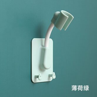 360 ° Verstelbare Houder Voor Universele Douche Zelfklevende Wall Mount Douchekop Beugel Douche Base Stand Plank Punch-Gratis Licht Groen