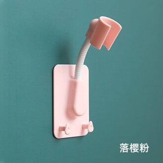 360 ° Verstelbare Houder Voor Universele Douche Zelfklevende Wall Mount Douchekop Beugel Douche Base Stand Plank Punch-Gratis Roze