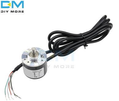360/600P/R Encoder DC 5V-24V Encoder 360p 600p Incremental Rotary AB 2 Phases 6mm Shaft Suit For Displacement Measurement