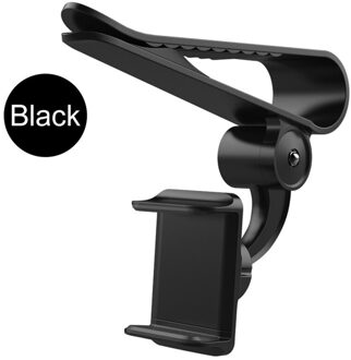 360 Auto Clip Zonneklep Mobiele Telefoon Houder Stand Soporte Movil Voor Iphone Xs Gps Achteruitkijkspiegel houder Auto Mobiele zwart kleur
