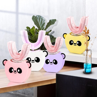 360 Degree Intelligent Automatic Electric Toothbrush Children Teeth Whitening Blue Light USB U Type 2 Modes Remove Bad Breath