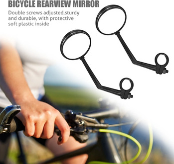 360-Degree Rotation Bike Rearview Mirror Universal Convex MTB Bicycle Rear View Mirror Bike Handlebar Mirror Bike Accessories