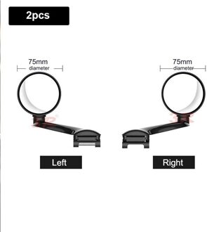 360 Graden Auto Dodehoekspiegel Auto Achteruitkijkspiegel Zone Spiegel Draaibaar 2 Side Groothoek Exterieur Achteruitkijkspiegel Veiligheid accessoire 2stk-zwart