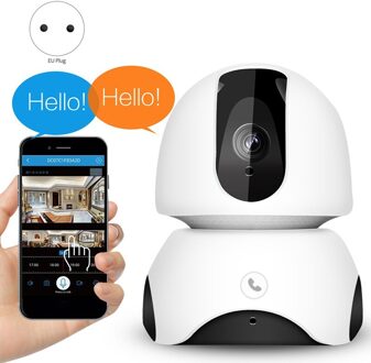 360 Graden Babyfoon 1080P Hd Wifi Indoor Camera Met Een Klik Bellen Functie (Eu Plug)