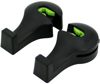 360 Graden Draaibare Auto Rugleuning Haak Multi-Functionele Metalen Auto Hoofdsteun Hanger Tas Haak Houder Voor bag Purse Beugel zwart 2stk