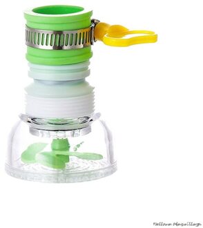 360 Graden Draaibare Waterbesparende Kraan Tap Diffuser Kraan Nozzle Extenders Filter Water Kraan Waskolf Spatwaterdicht Filter groen 2