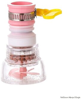 360 Graden Draaibare Waterbesparende Kraan Tap Diffuser Kraan Nozzle Extenders Filter Water Kraan Waskolf Spatwaterdicht Filter roze 1