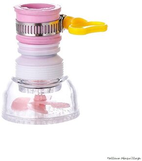 360 Graden Draaibare Waterbesparende Kraan Tap Diffuser Kraan Nozzle Extenders Filter Water Kraan Waskolf Spatwaterdicht Filter roze 2