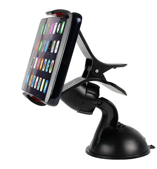 360 Graden Draaiende Auto Mobiele Telefoon Beugel Clip Gemonteerd Op Voorruit Dashboard Auto Telefoon Houder Voor Iphone Ipad Samsung Gps