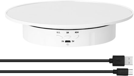 360 Graden Elektrische Draaitafel Display Stand Voor Video Fotografie Props Speed Verstelbare Display Draaitafel wit met suede