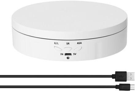 360 Graden Elektrische Draaitafel Display Stand Voor Video Fotografie Props Speed Verstelbare Display Draaitafel wit