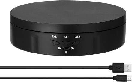 360 Graden Elektrische Draaitafel Display Stand Voor Video Fotografie Props Speed Verstelbare Display Draaitafel zwart