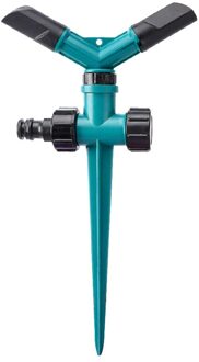 360 Graden Gazon Sprinkler Pulserende Water Sprinkler Met Stake Automatische Roterende Irrigatie Sprinkler Nozzle Voor Tuin Yard dubbele Arms