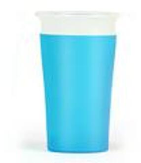 360 Graden Gedraaid Baby Leren Drinkbeker Met Dubbel Handvat Lekvrij Zuigelingen Water Cups Baby Training Cup Magic Cup blauw