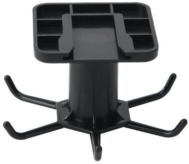 360 Graden Gedraaid Keuken Haken Zelfklevende 6 Haken Home Muur Deur Haak Handtas Kleding Ties Tas Hanger Opknoping Rack zwart