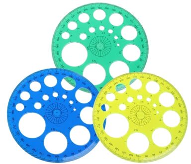 360 Graden Gradenboog Alle Ronde Heerser Template Cirkel School Tekenmaterialen