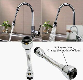 360 Graden Kraan Extender Swivel Plastic Tap Beluchter Sink Mixer Kraan Nozzle Dual Sproeier Keuken Tool Keuken accessoires