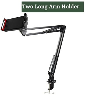 360 Graden Lange Arm Tablet Holder Stand Voor 3.5 Tot 10.6Inch Tablet Smartphone Bed Desktop Lui Bracket Holder Ondersteuning voor Ipad Two Arm houder