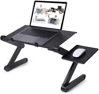 360-Graden Rotatie Aluminium Laptop Bureau Ergonomische Computer Bureau Draagbare Tv Bed Lapdesk Lade Verstelbare Bureau Tafel Stand Hwc