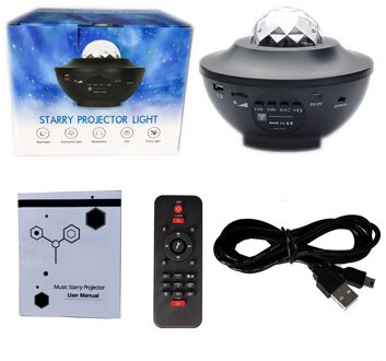 360 Graden Rotatie Night Verlichting Lamp Blueteeth Usb Voice Control Muziekspeler Galaxy Projector Star Projector Lamp