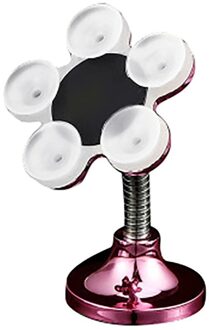 360 Graden Roterende Bloemvorm Auto Thuis Zuig Mobiele Telefoon Houder Beugel Voor Iphone Samsung Xiaomi 2 roos rood