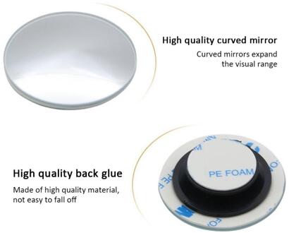 360 Graden Roterende Groothoek Kleine Ronde Auto Spiegel Achteruitkijkspiegel Met Grote Gezichtsveld Dodehoekspiegel Verstelbare Zilver