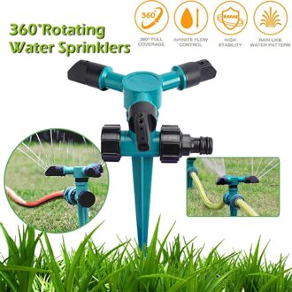 360 Graden Roterende Sprinkler Tuin Gazon Sprinkler Drie Plug Type Park Gazon Gazon Watering Irrigatie Levert