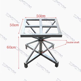 360 Graden Roterende Tafel Ijzeren Frame Voor Schilderen Polijsten 50*50Cm 200Kg Draaitafel Tafel Dubbele Metaal frame Werkbank dubbele shaft 60cm