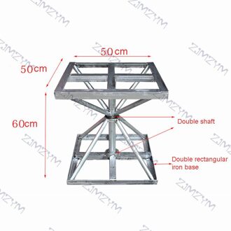 360 Graden Roterende Tafel Ijzeren Frame Voor Schilderen Polijsten 50*50Cm 200Kg Draaitafel Tafel Dubbele Metaal frame Werkbank Rectangular 60cm