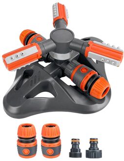 360 Graden Roterende Tuin Sprinkler 3 Armen Nozzles Automatische Plastic Driehoek Sprinkler Roterende Irrigatie Tool