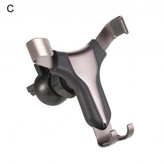 360 Graden Roterende Zinklegering Mobiele Telefoon Gps Houder Auto Telescopische Air Vent Mount Stand Driehoekige Stabiele Metalen Beugel