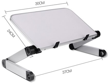 360 Graden Verstelbare Computer Tafel Verstelbare Ergonomische Laptop Stand Laptop Bureau Voor Bed Woonkamer Boek Stand Laptop Stand A wit