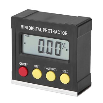 360 Graden Zwart Mini Digitale Gradenboog Inclinometer Elektronische Niveau Doos Magnetische Base Meetinstrumenten