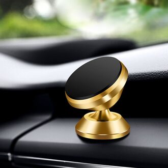 360 Magnetische Auto Telefoon Houder Beugel In Auto Voor Iphone 12 11 Xr X Pro Xiaomi Draagbare Houder Gps Beugel rekken Telefoon Staat goud